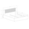 Tweepersoons opbergbed king size 180x200 cm van hout en kunstleren hoofdbord Bartley Korting