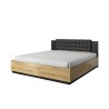 Tweepersoons opbergbed king size 180x200 cm van hout en kunstleren hoofdbord Bartley Aanbieding