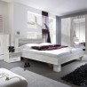 Tweepersoonsbed 160x200 cm wit hout met 2 nachtkastjes en lattenbodem Indra Verkoop