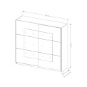 Kledingkast met 2 schuifdeuren in wit en eikenhout met spiegel 180x61x210 cm Elaisa Catalogus