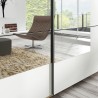 Kledingkast met 2 schuifdeuren en spiegel in wit en licht eiken 200x60x210 cm Lille Catalogus