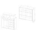 Kledingkast met schuifdeuren en spiegel 221x61x210 cm Vilriour Catalogus