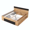 Tweepersoonsbed 180x200 cm met opberglade en lattenbodem Raina Aanbod