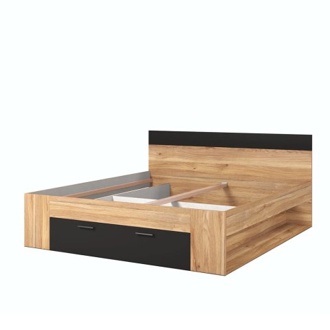 Tweepersoonsbed 180x200 cm met opberglade en lattenbodem Raina Aanbieding