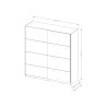 Witte kledingkast met schuifdeuren en spiegel 180x60x210 cm Sidey Korting