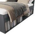 Frans bed 140x200 cm in donker eiken met opberglade Anthe Kortingen