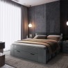 Frans bed 140x200 cm in donker eiken met opberglade Anthe Verkoop