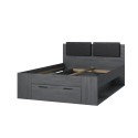 Frans bed 140x200 cm in donker eiken met opberglade Anthe Aanbieding