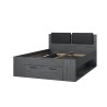 Frans bed 140x200 cm in donker eiken met opberglade Anthe Aanbieding