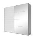 Kledingkast met schuifdeuren en spiegel 220x61x210 cm wit eiken Paine Aanbieding
