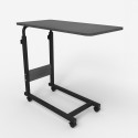 Verstelbare bijzettafel 40x80 cm met 4 wielen Endy XL Kortingen