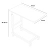 Verstelbare bijzettafel 40x80 cm met 4 wielen Endy XL Afmetingen