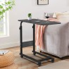 Verstelbare bijzettafel 40x80 cm met 4 wielen Endy XL Aanbod