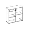 Lage boekenkast met lade, deur en 3 open vakken wit 90x35x89 cm Habren Catalogus