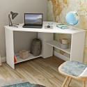 Wit ruimtebesparend hoekbureau 80x80x73 cm Keniro Aanbieding