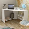 Wit ruimtebesparend hoekbureau 80x80x73 cm Keniro Aanbieding
