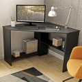 Ruimtebesparend hoekbureau zwart 80x80x73 cm Newman Aanbieding