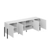 Wit modern minimalistisch design TV-meubel met 4 deuren 200x40x69 cm Gardon Aanbod
