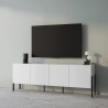 Wit modern minimalistisch design TV-meubel met 4 deuren 200x40x69 cm Gardon Korting