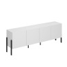 Wit modern minimalistisch design TV-meubel met 4 deuren 200x40x69 cm Gardon Verkoop