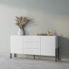Modern eetkamer dressoir met 2 deuren en 3 lades wit Ducey Korting