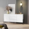 Modern eetkamer dressoir met 2 deuren en 3 lades wit Ducey Aanbieding