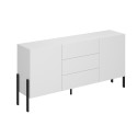 Modern eetkamer dressoir met 2 deuren en 3 lades wit Ducey Verkoop