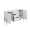Modern wit dressoir met 2 deuren en 3 lades 154x40x89 cm Kinsha Aanbod