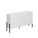 Modern wit dressoir met 2 deuren en 3 lades 154x40x89 cm Kinsha Verkoop