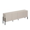 Modern design TV-meubel met 4 deuren beige 200x40x69 cm Givre Verkoop