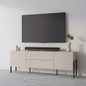 Modern design beige TV-meubel met 2 deuren en 2 laden in minimalistische stijl Kaylus Korting