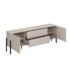 Modern design beige TV-meubel met 2 deuren en 2 laden in minimalistische stijl Kaylus Aanbod