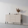Modern dressoir met 3 lades en 2 deuren beige 154x40x89 cm Autrey Korting