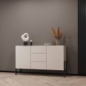 Modern dressoir met 3 lades en 2 deuren beige 154x40x89 cm Autrey Aanbieding