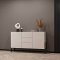 Modern dressoir met 3 lades en 2 deuren beige 154x40x89 cm Autrey Aanbieding
