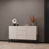 Modern dressoir met 3 lades en 2 deuren beige 154x40x89 cm Autrey Aanbieding
