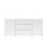 Witte moderne kast met 3 laden en 2 deuren 140x35x63 cm Mehdi Aanbod
