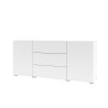 Witte moderne kast met 3 laden en 2 deuren 140x35x63 cm Mehdi Verkoop