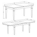 Uitschuifbare klassieke eettafel 160-240x90 cm in wit en eikenhout Guilhem Catalogus