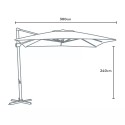 Vierkante tuinparasol Paradise met ledverlichting 3x3 m Kosten