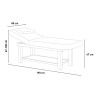 Professionele massagetafel met 2 zones 190x80x67-100 cm Larex Kosten