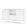 Modern wit 3-deurs dressoir met LED-verlichting voor woonkamer en keuken Sandani Verkoop