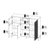 Hoge moderne witte en gouden kast 155,9x42x125,8 cm Breteny Catalogus