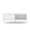 Salontafel met deurtjes en open vakken wit goudkleurig 104,1x59,6x41,6 cm Oviedo Aanbod