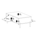Salontafel met deurtjes en open vakken wit goudkleurig 104,1x59,6x41,6 cm Oviedo Catalogus