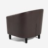 Klassieke elegante kunstleren kuipfauteuil Cookie Voorraad