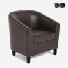 Klassieke elegante kunstleren kuipfauteuil Cookie Aanbieding