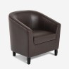 Klassieke elegante kunstleren kuipfauteuil Cookie Kortingen