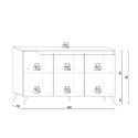 Modern houten dressoir 140 cm met 3 witte deuren in Scandinavische stijl Talon Catalogus