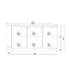 Modern houten dressoir 140 cm met 3 witte deuren in Scandinavische stijl Talon Catalogus